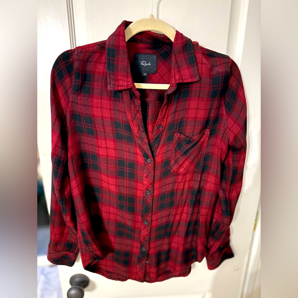 Rails | Hunter Plaid Button-Up Shirt | SM